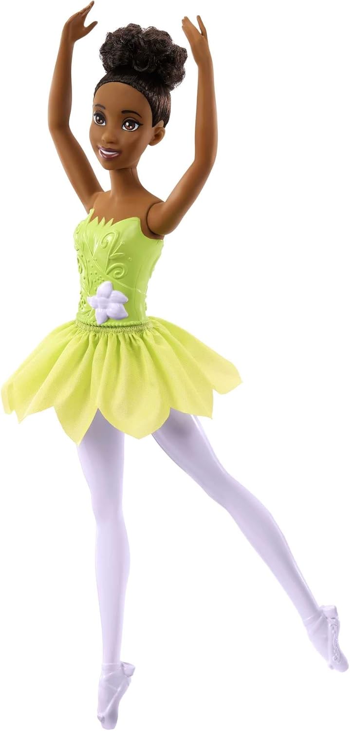 Mattel Disney Princess Tiana Doll in Sparkling Fashion with Removable Skirt, Tiara and Shoes, Posable & Collectible, Inspired by Movie