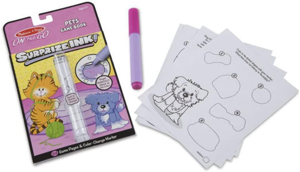Melissa & Doug On The Go Surprise Ink Activity Book - Pets - 24 Pages