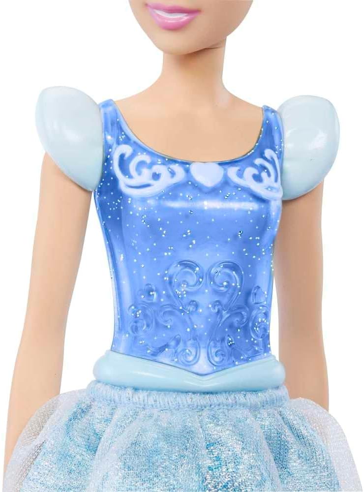Mattel Disney Princess Tiana Doll in Sparkling Fashion with Removable Skirt, Tiara and Shoes, Posable & Collectible, Inspired by Movie