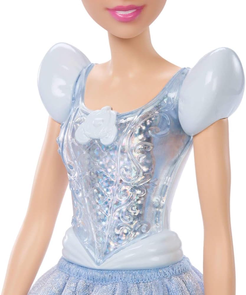 Mattel Disney Princess Tiana Doll in Sparkling Fashion with Removable Skirt, Tiara and Shoes, Posable & Collectible, Inspired by Movie