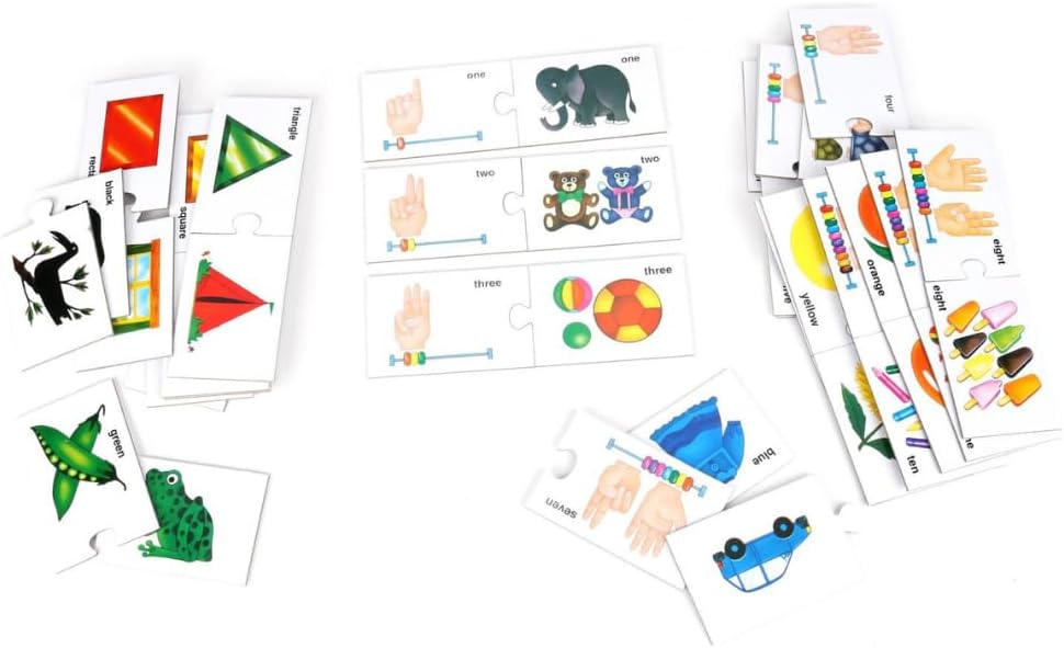 Creative's Learning is Fun – Educational Match-Up Cards for Kids | Learn Colours, Shapes & Numbers 1-10 | Preschool Learning Game | Montessori Activity Toy | Early Childhood Development | Ages 3 & Up