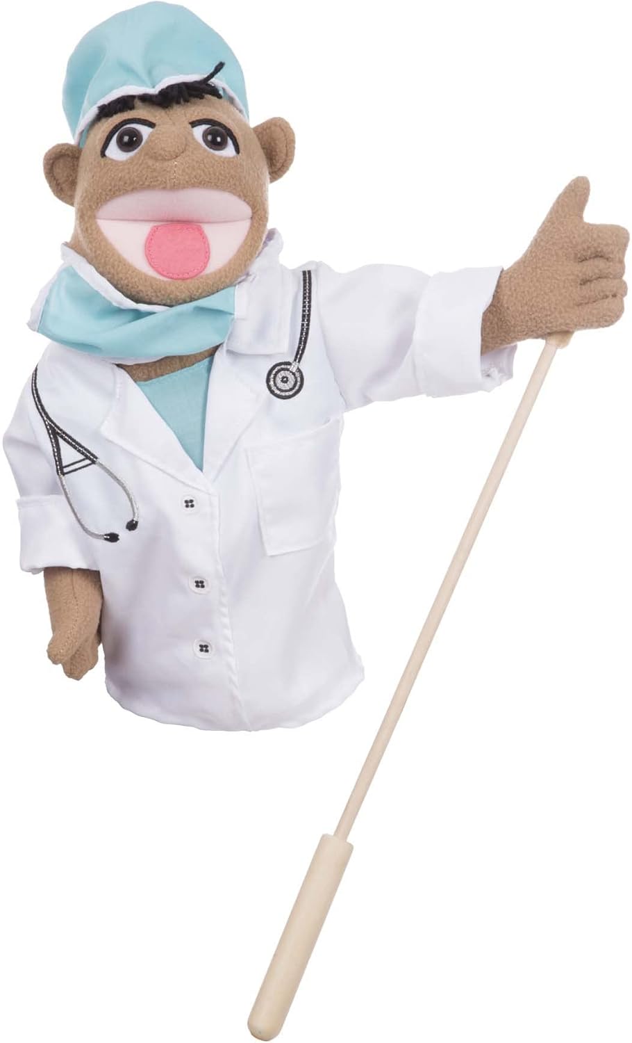Melissa & Doug Doctor Puppet (Dr. Chartwell) with Detachable Wooden Rod