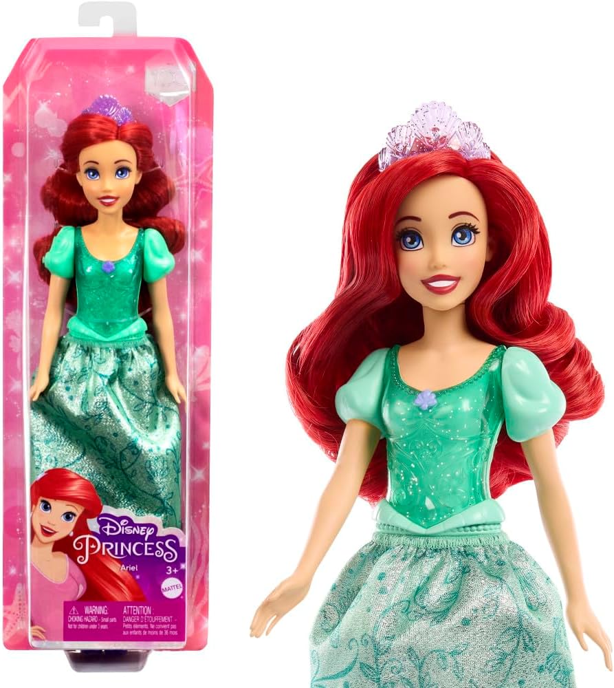 Mattel Disney Princess Tiana Doll in Sparkling Fashion with Removable Skirt, Tiara and Shoes, Posable & Collectible, Inspired by Movie