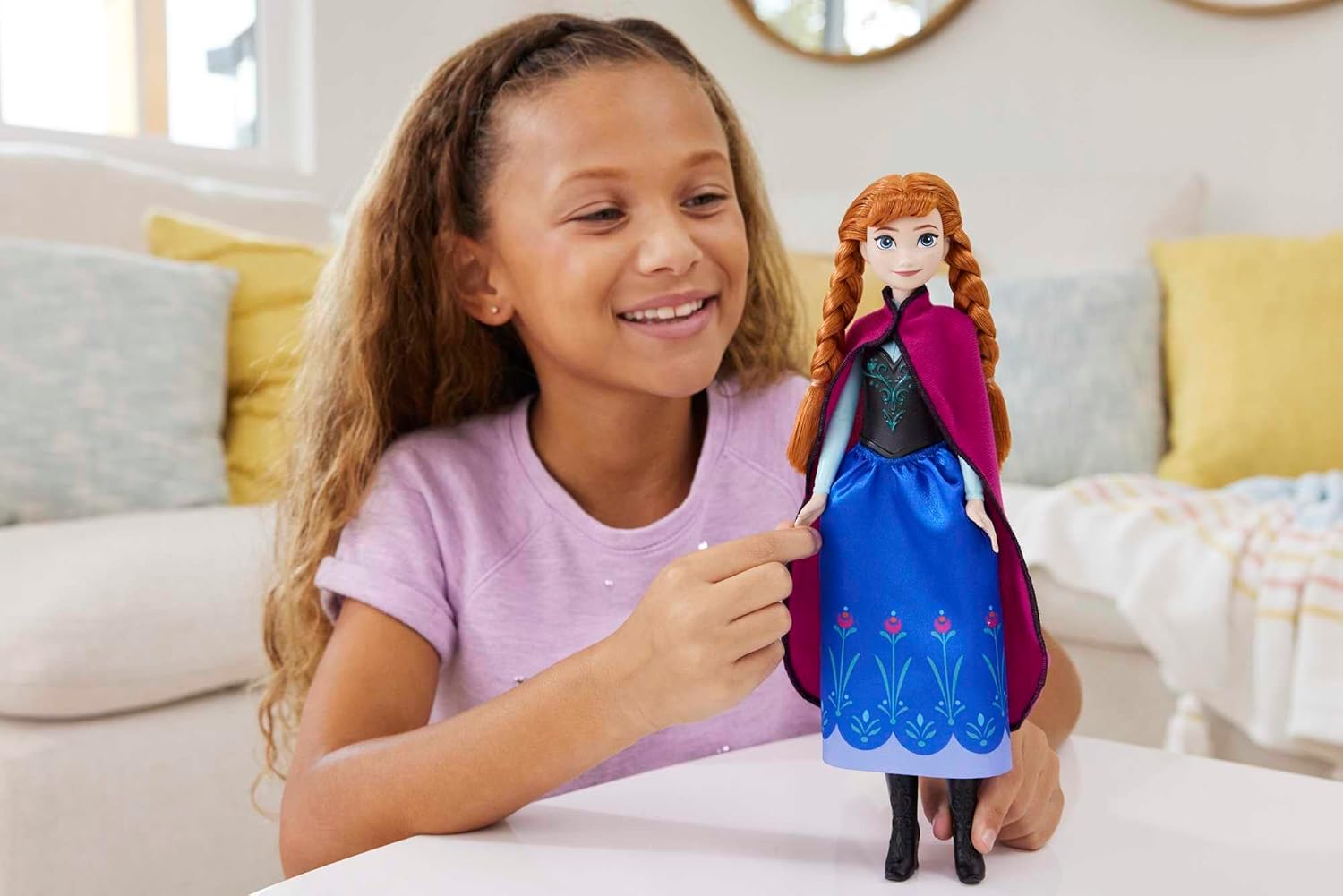 Mattel Disney Princess Dolls, Anna Posable Fashion Doll with Signature Clothing and Accessories, Disney's Frozen Movie Toys