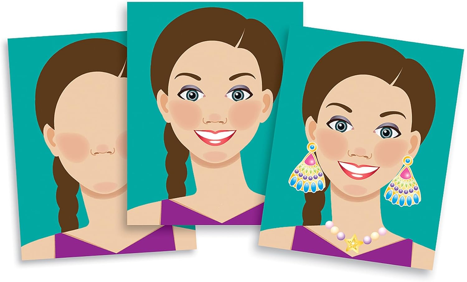 Melissa & Doug Make-a-Face Sticker Pad - Fashion Faces