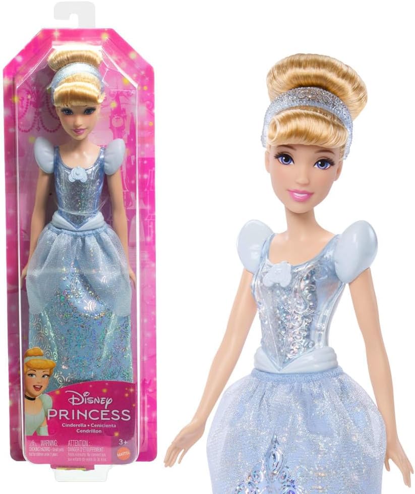Mattel Disney Princess Tiana Doll in Sparkling Fashion with Removable Skirt, Tiara and Shoes, Posable & Collectible, Inspired by Movie