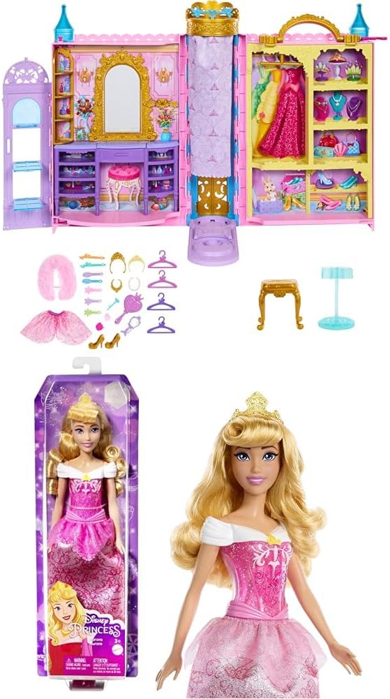 Mattel Disney Princess Tiana Doll in Sparkling Fashion with Removable Skirt, Tiara and Shoes, Posable & Collectible, Inspired by Movie