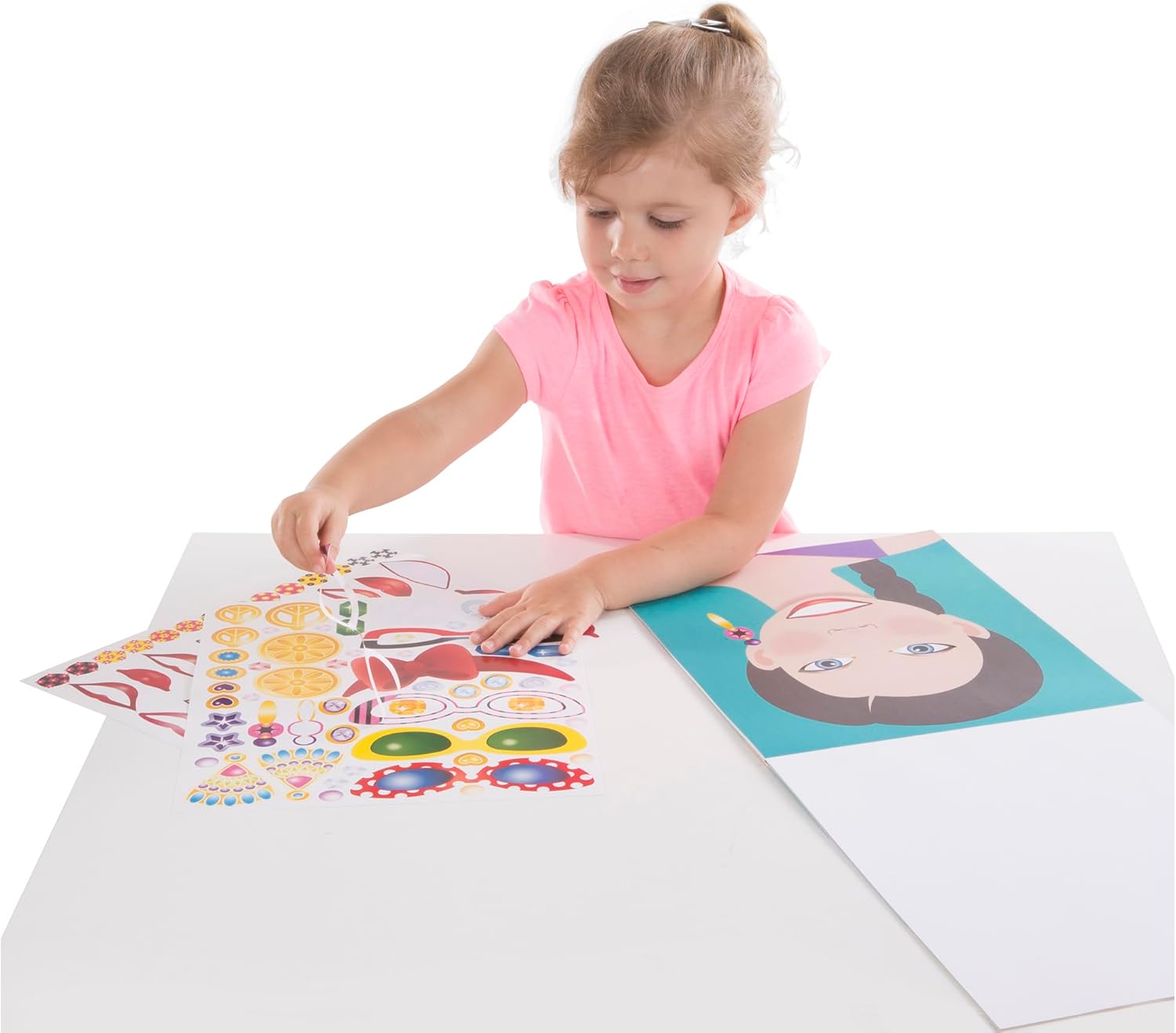 Melissa & Doug Make-a-Face Sticker Pad - Fashion Faces
