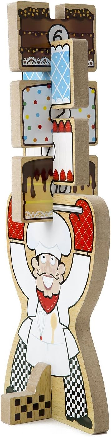 Melissa & Doug Stacking Wooden Chunky Puzzle - Countin cakes