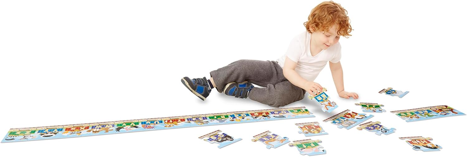 Melissa & Doug Alphabet Express Jumbo Jigsaw Floor Puzzle (27 pcs, 10 feet long)