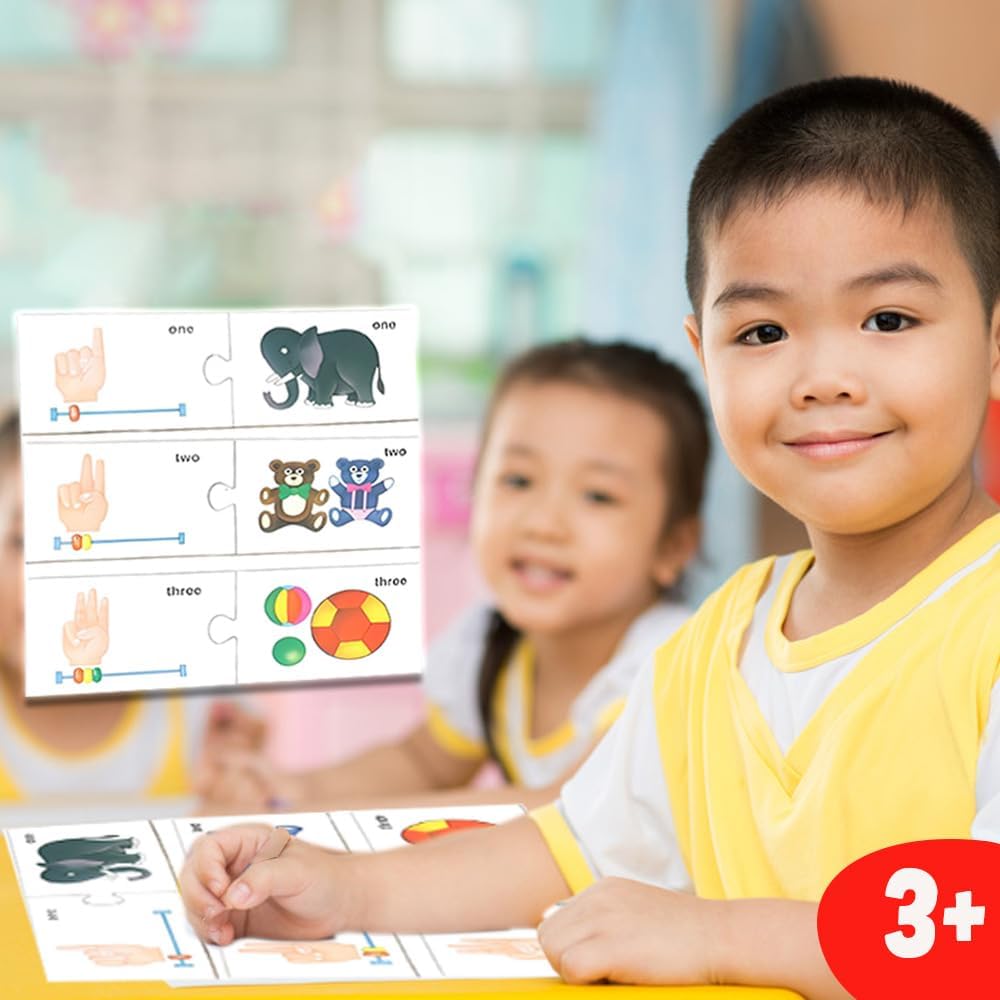 Creative's Learning is Fun – Educational Match-Up Cards for Kids | Learn Colours, Shapes & Numbers 1-10 | Preschool Learning Game | Montessori Activity Toy | Early Childhood Development | Ages 3 & Up