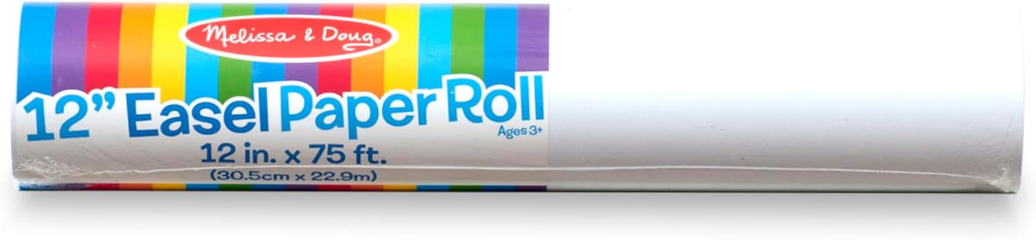 Melissa & Doug Tabletop Easel Paper Roll (12 inches x 75 feet), White