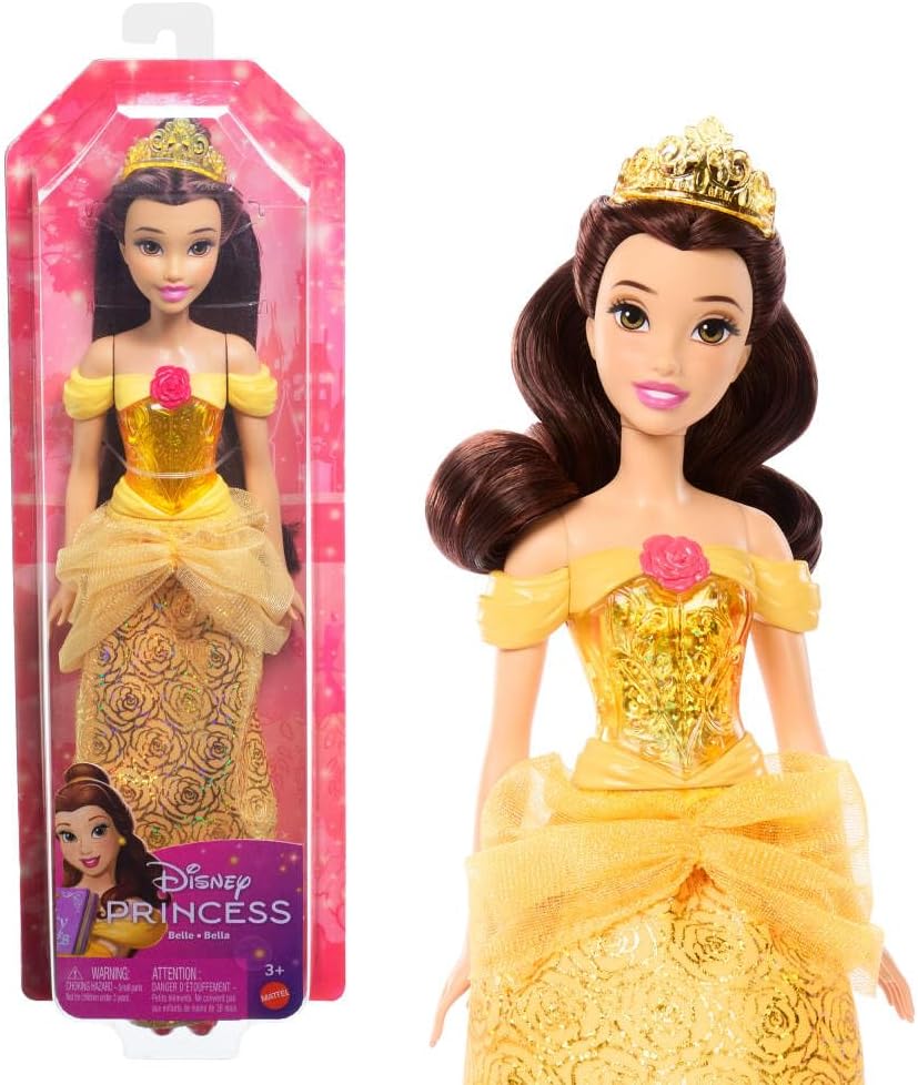 Mattel Disney Princess Tiana Doll in Sparkling Fashion with Removable Skirt, Tiara and Shoes, Posable & Collectible, Inspired by Movie