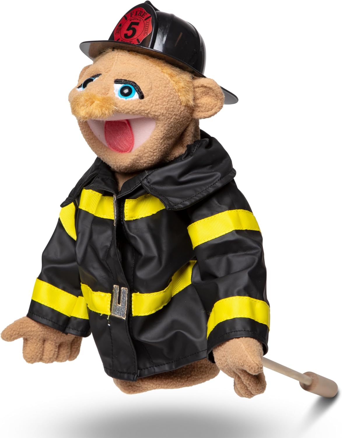Melissa & Doug Firefighter Puppet (Walter Blaze) with Detachable Wooden Rod
