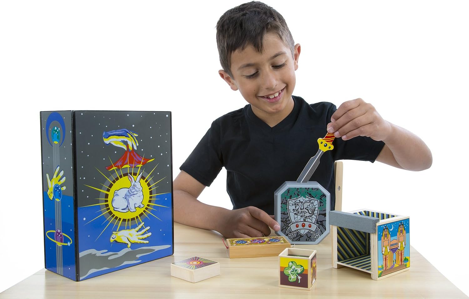 Melissa & Doug 11170 Deluxe Magic Set | Pretend Play Toy | Play Set | 8+ | Gift for Boy or Girl, Multicolor