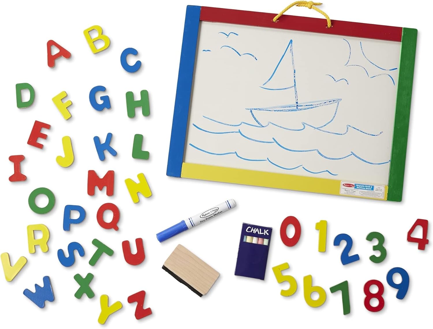 Melissa & Doug Magnetic Chalkboard/Dry-Erase Board 10145 Educational Toys