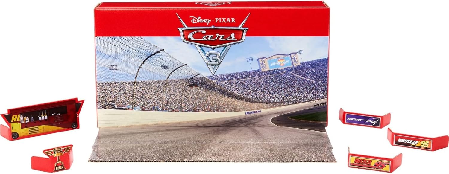 Mattel Disney and Pixar Cars Vehicle Set of 5 Collectible Character Toy Cars & Tool Cart, Inspired by World Grand Prix from Cars 2
