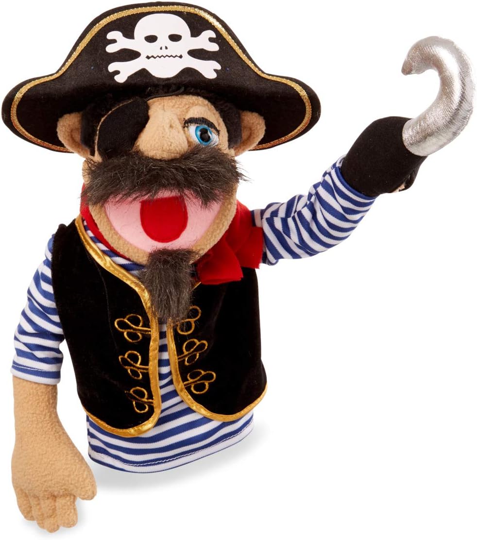Melissa & Doug Pirate Puppet (Barnacle Bart) with Detachable Wooden Rod