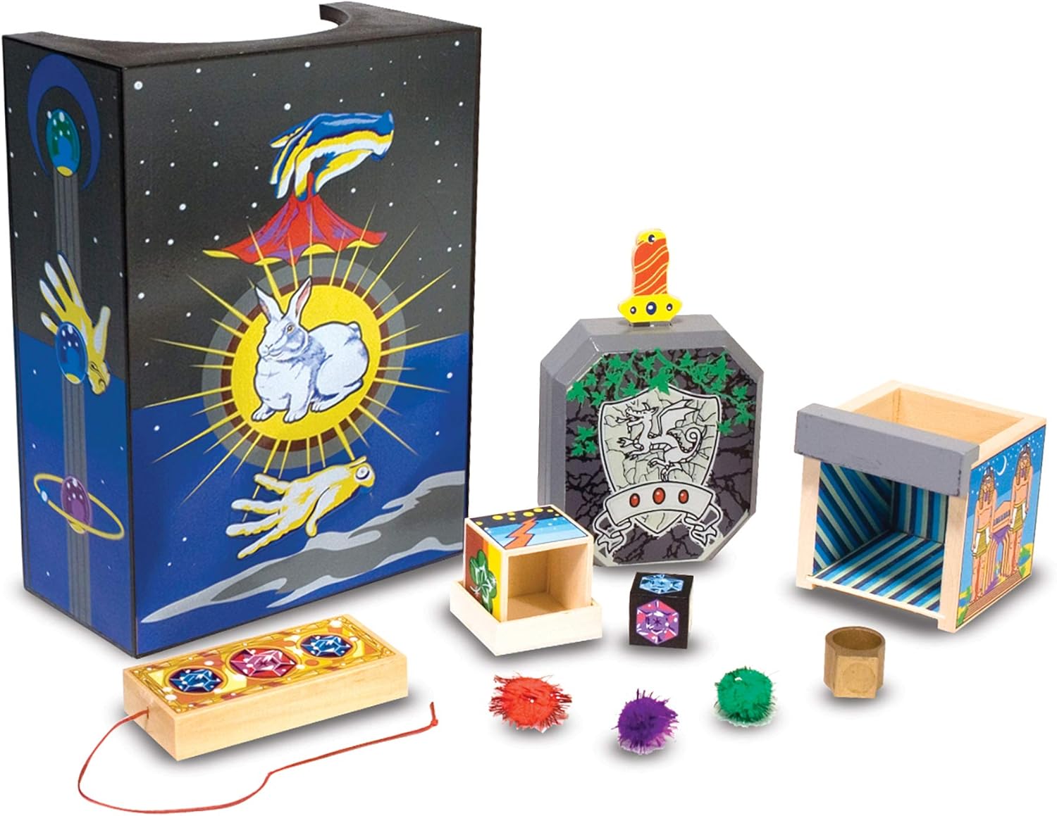 Melissa & Doug 11170 Deluxe Magic Set | Pretend Play Toy | Play Set | 8+ | Gift for Boy or Girl, Multicolor