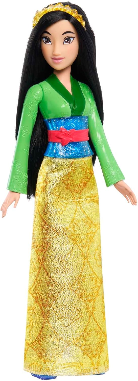 Mattel Disney Princess Tiana Doll in Sparkling Fashion with Removable Skirt, Tiara and Shoes, Posable & Collectible, Inspired by Movie