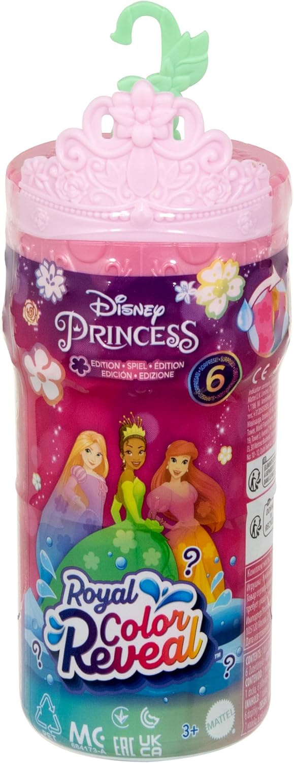 Mattel Disney Princess Royal Color Reveal Small Doll with 6 Surprises