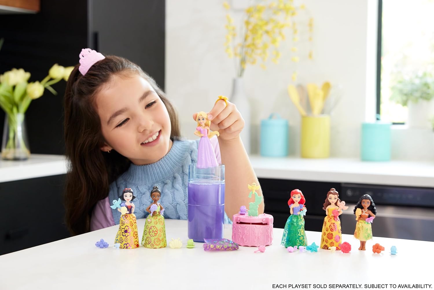Mattel Disney Princess Royal Color Reveal Small Doll with 6 Surprises