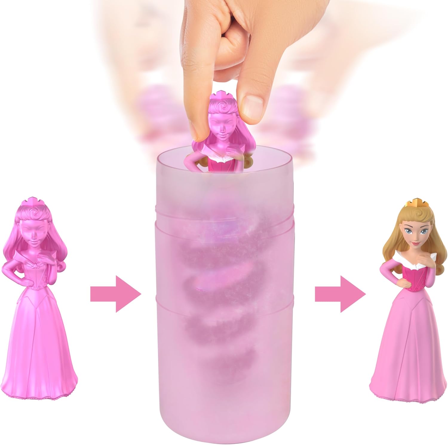 Mattel Disney Princess Royal Color Reveal Small Doll with 6 Surprises