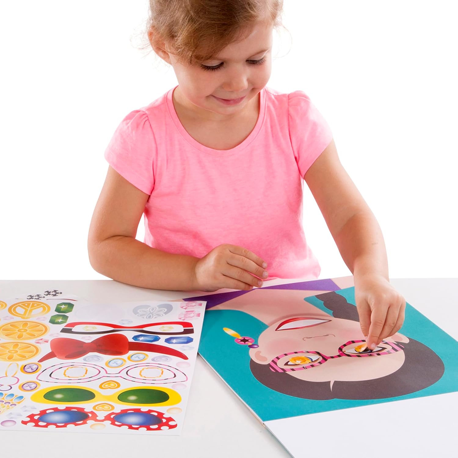 Melissa & Doug Make-a-Face Sticker Pad - Fashion Faces