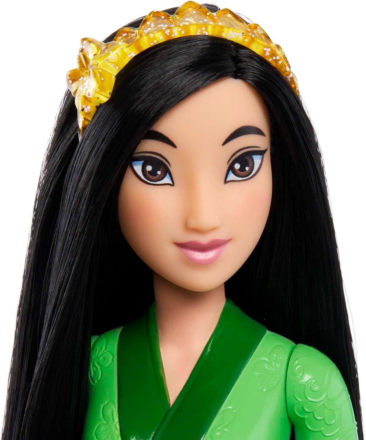 Mattel Disney Princess Tiana Doll in Sparkling Fashion with Removable Skirt, Tiara and Shoes, Posable & Collectible, Inspired by Movie