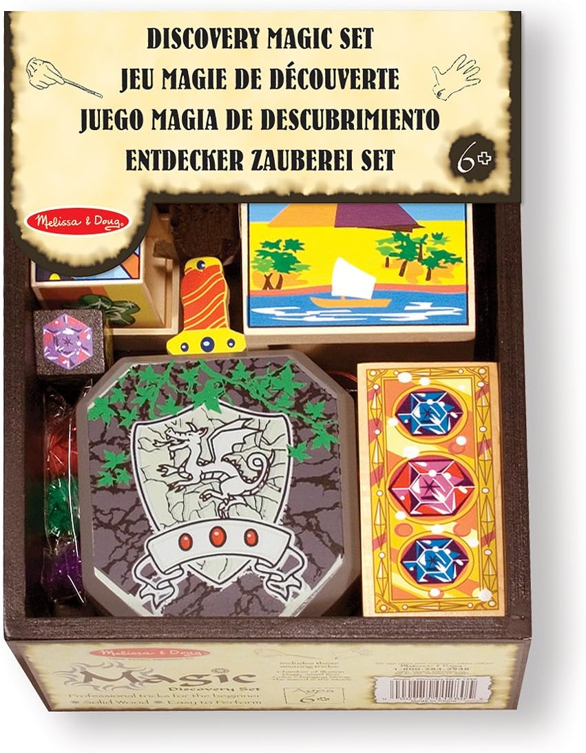 Melissa & Doug 11170 Deluxe Magic Set | Pretend Play Toy | Play Set | 8+ | Gift for Boy or Girl, Multicolor