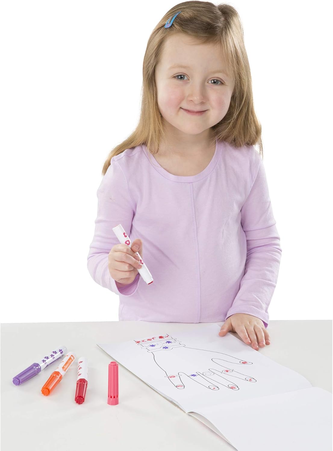 Melissa & Doug Stamp Marker Activity Pad - Butterflies, Hearts, Flowers, and Stars