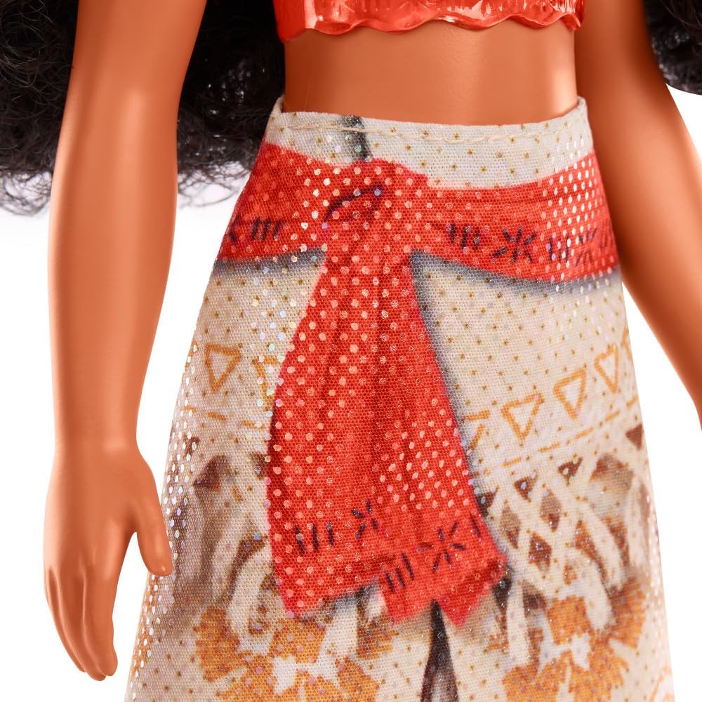 Mattel Disney Princess Tiana Doll in Sparkling Fashion with Removable Skirt, Tiara and Shoes, Posable & Collectible, Inspired by Movie