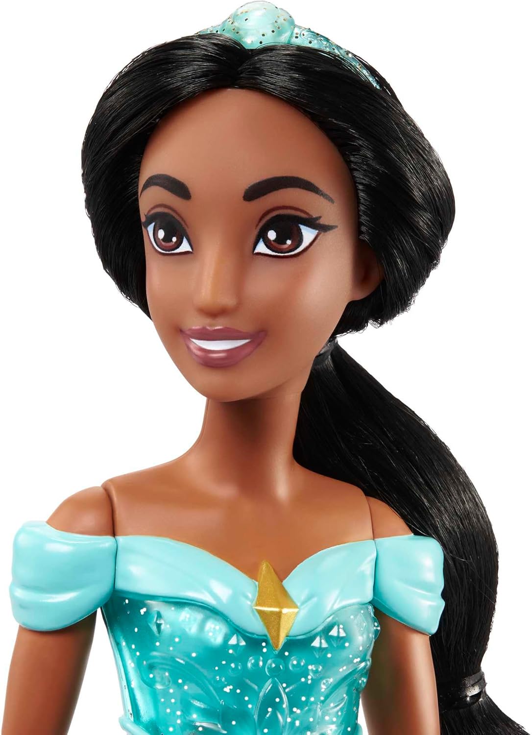 Mattel Disney Princess Tiana Doll in Sparkling Fashion with Removable Skirt, Tiara and Shoes, Posable & Collectible, Inspired by Movie