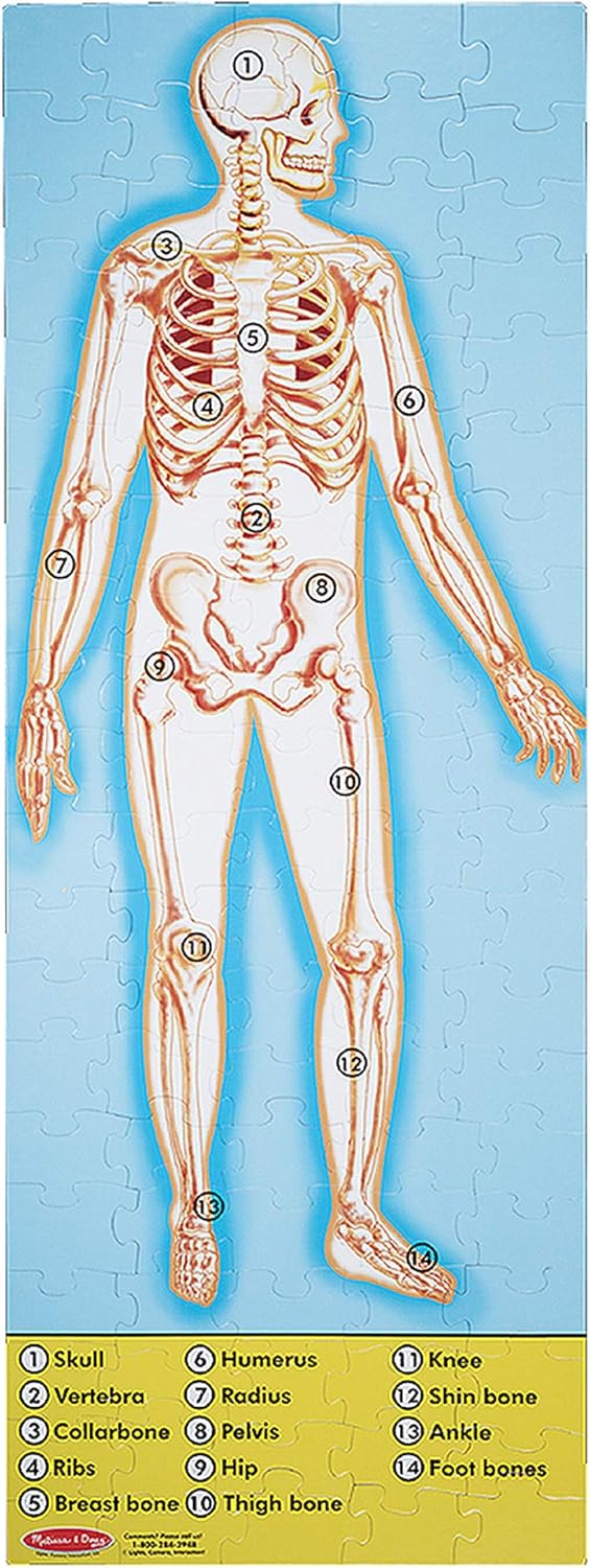 Melissa & Doug Human Anatomy 2-Sided Jumbo Jigsaw Floor Puzz