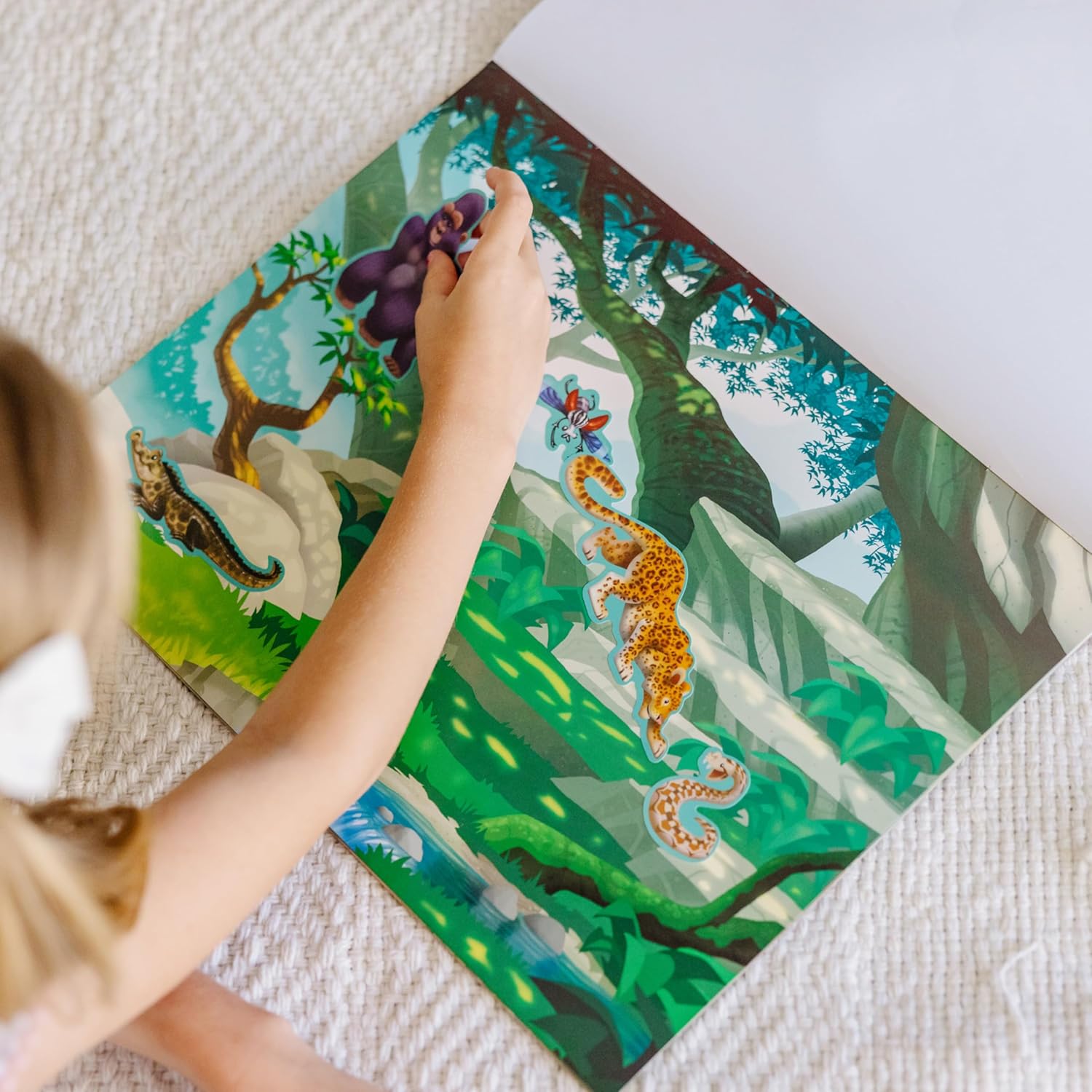 Melissa & Doug Reusable Sticker Pad: Jungle and Savanna - 175+ Stickers, 5 Scenes