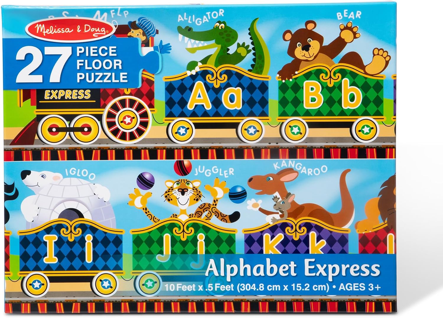 Melissa & Doug Alphabet Express Jumbo Jigsaw Floor Puzzle (27 pcs, 10 feet long)