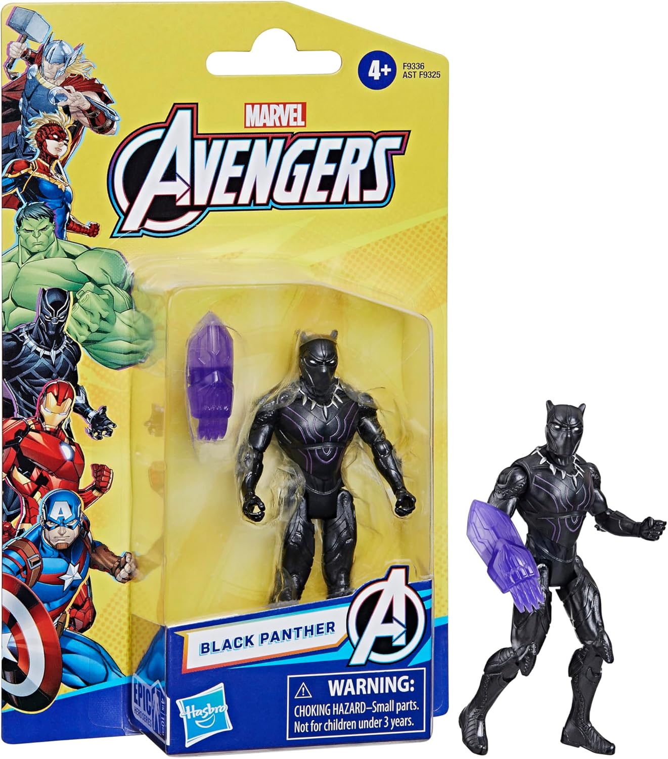 Star Wars Marvel Epic Hero Series Black Panther Action Figure, 4-inch, Avengers Super Hero Toys for Kids Ages 4 and Up