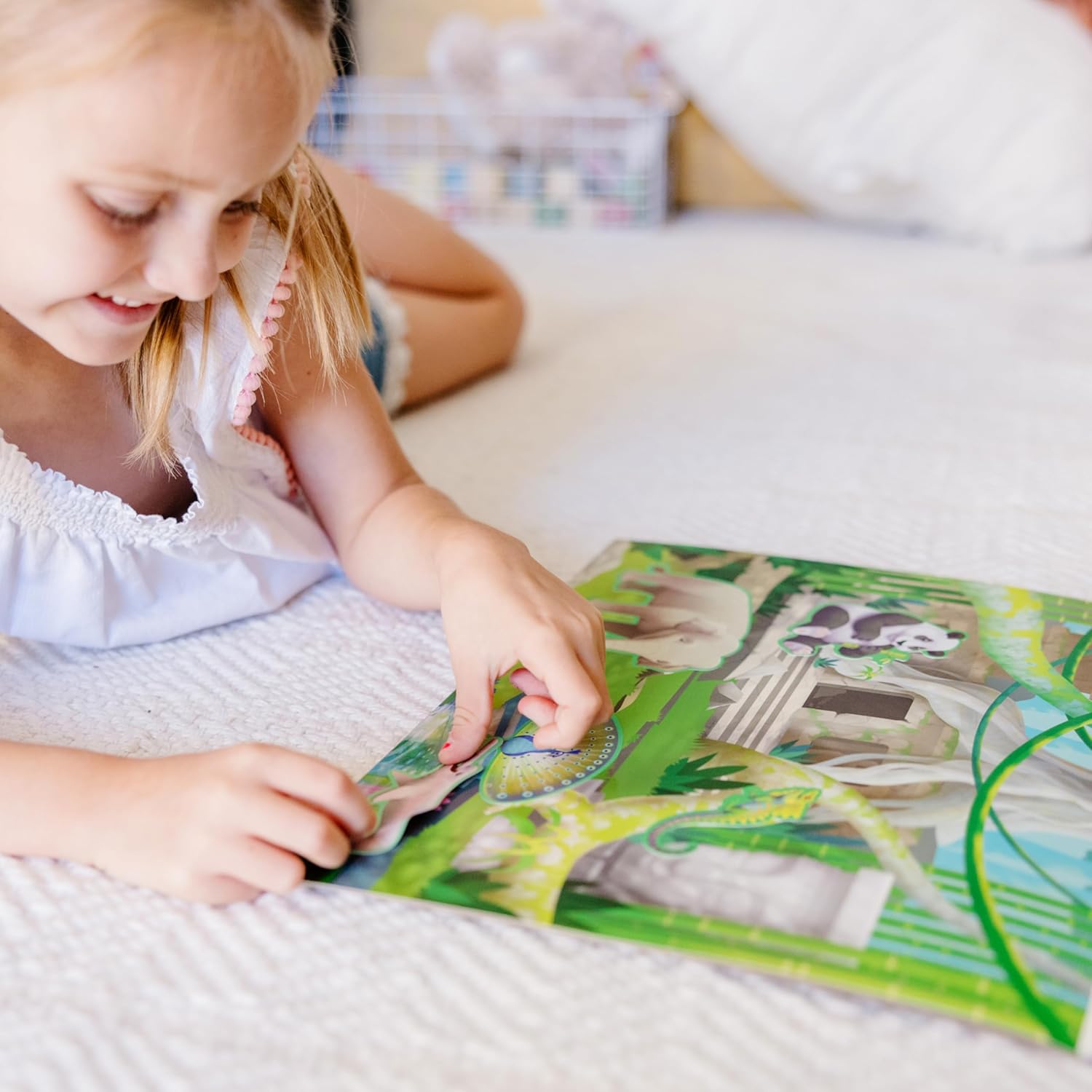 Melissa & Doug Reusable Sticker Pad: Jungle and Savanna - 175+ Stickers, 5 Scenes