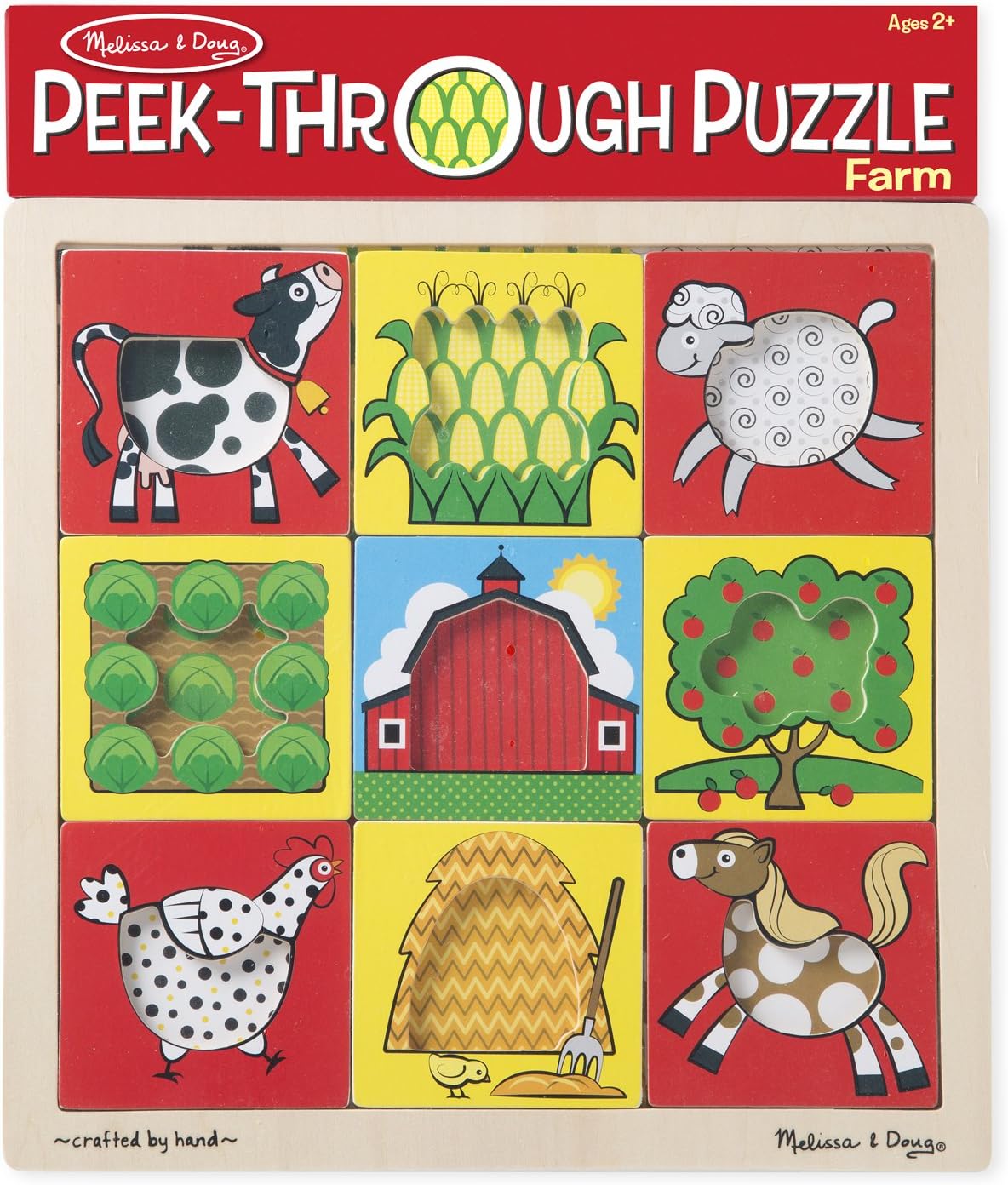 Melissa & Doug Peek-Through Puzzle - Farm