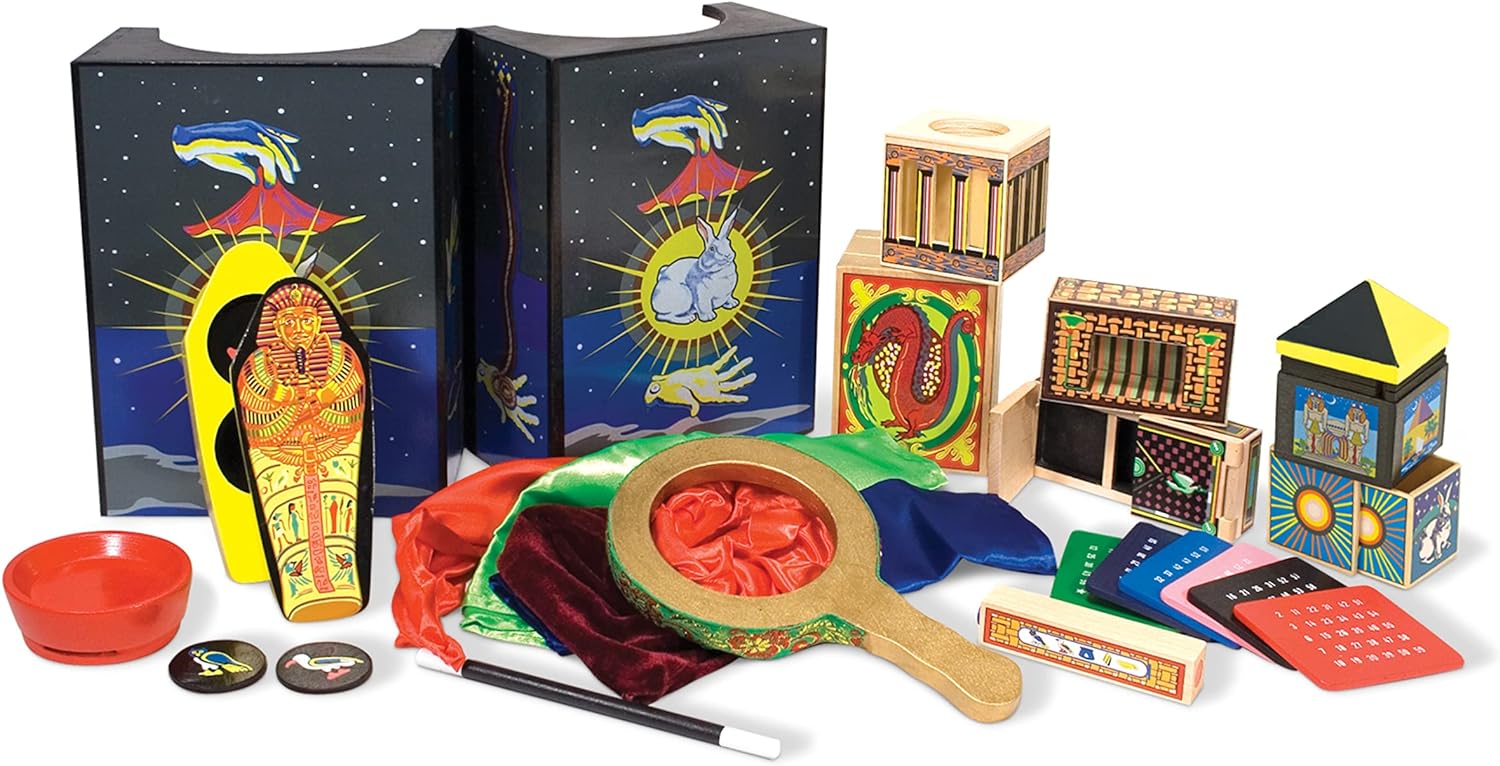 Melissa & Doug 11170 Deluxe Magic Set | Pretend Play Toy | Play Set | 8+ | Gift for Boy or Girl, Multicolor