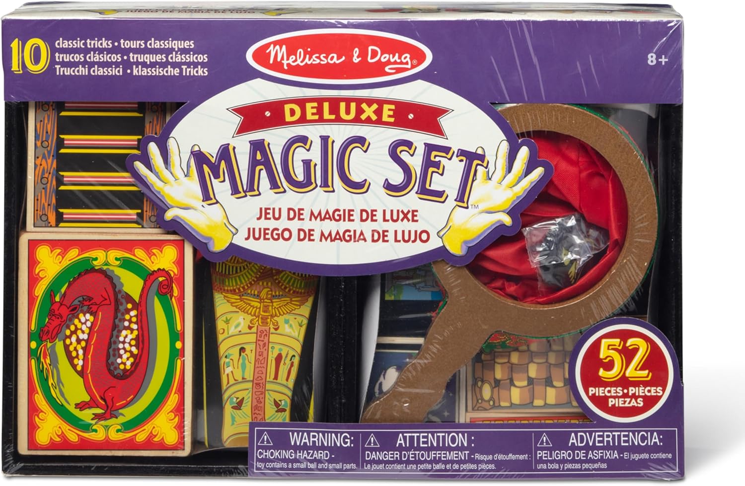 Melissa & Doug 11170 Deluxe Magic Set | Pretend Play Toy | Play Set | 8+ | Gift for Boy or Girl, Multicolor