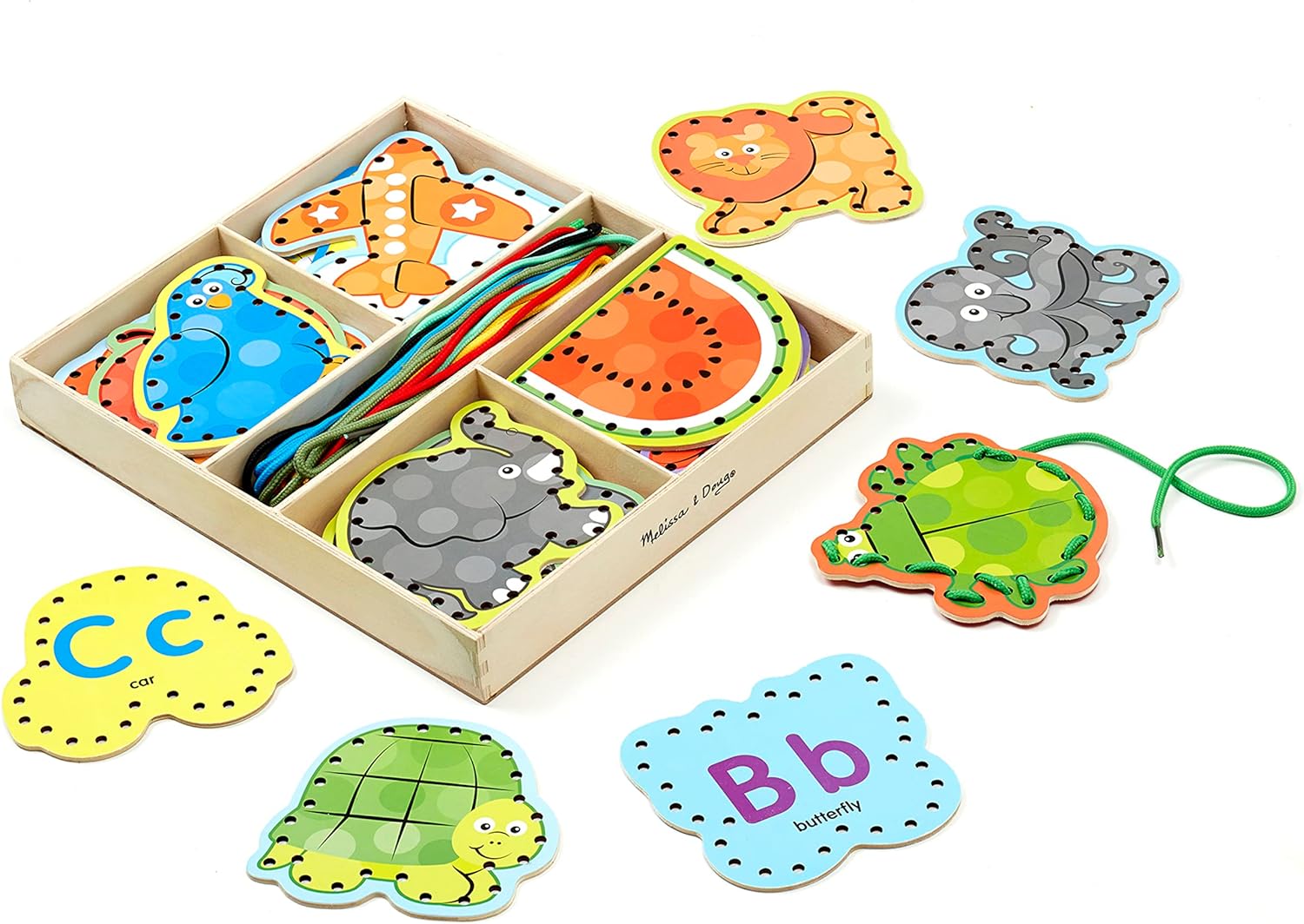 Melissa & Doug and Alphabet Lacing Cards 9490 - Arts and Crafts