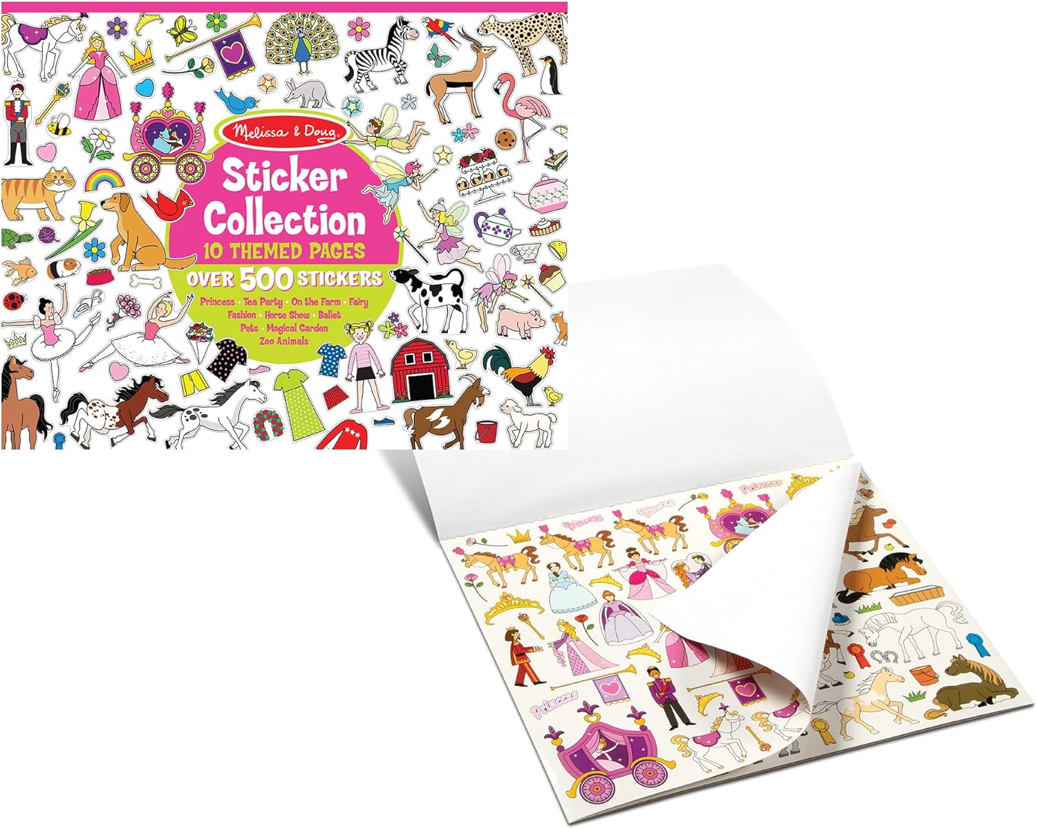 Melissa & Doug Activity Books/Pads Sticker Collection - Pink, Multi, 4247, 601000146738, 3 Years-And Up