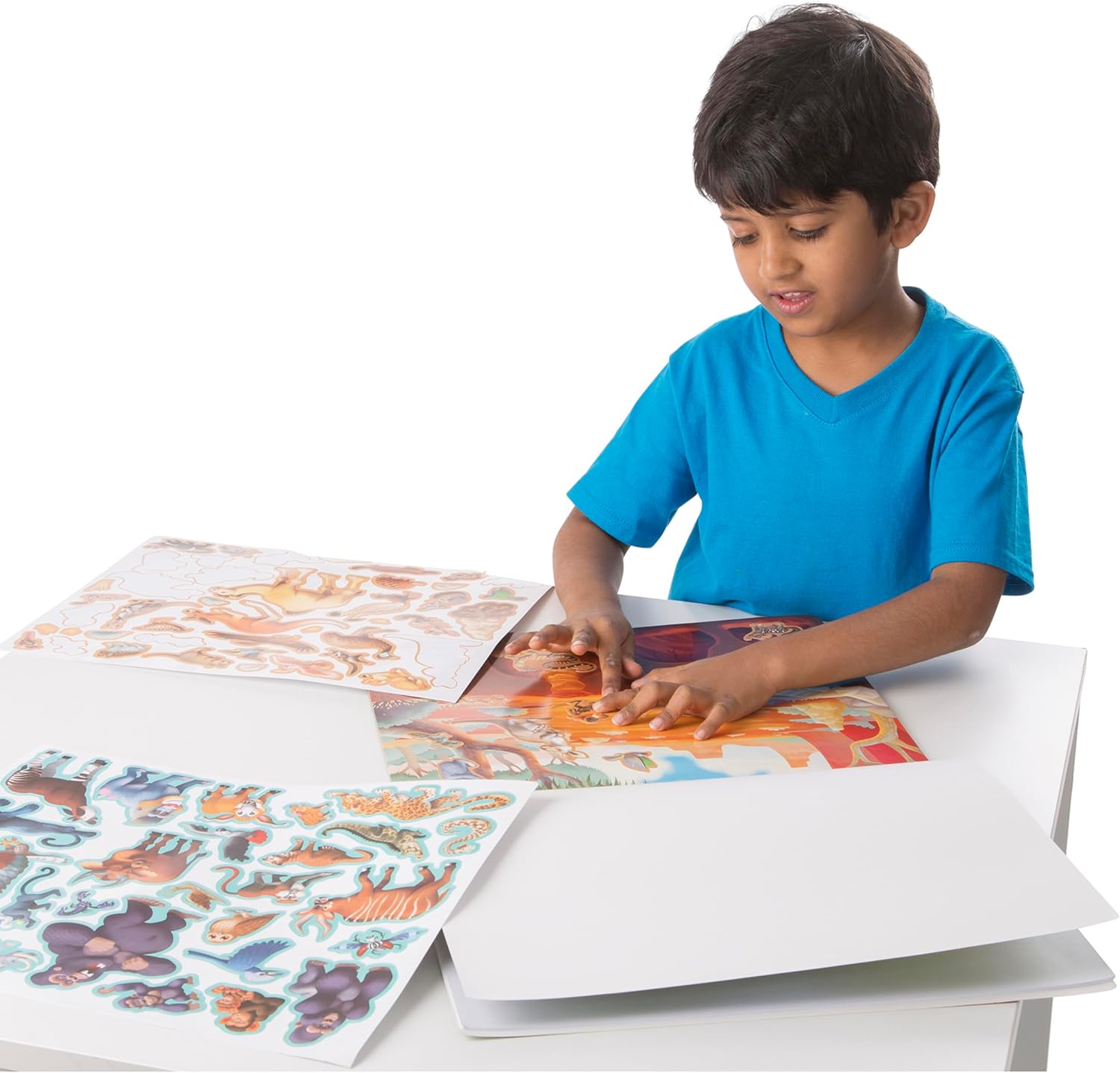 Melissa & Doug Reusable Sticker Pad: Jungle and Savanna - 175+ Stickers, 5 Scenes