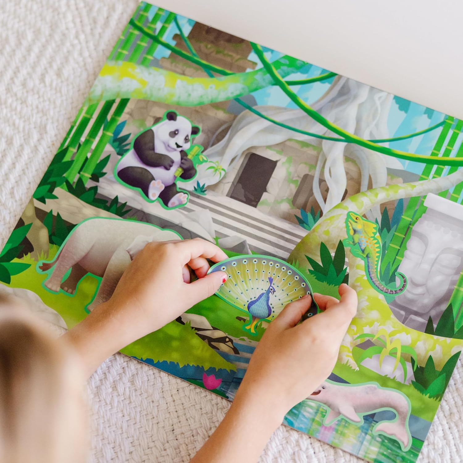 Melissa & Doug Reusable Sticker Pad: Jungle and Savanna - 175+ Stickers, 5 Scenes