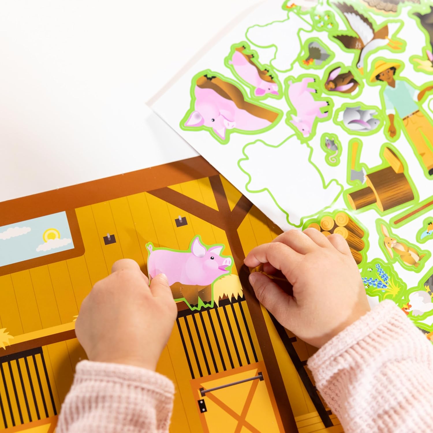 Melissa & Doug Reusable Sticker Pad: Farm - 280+ Stickers, 5 Scenes