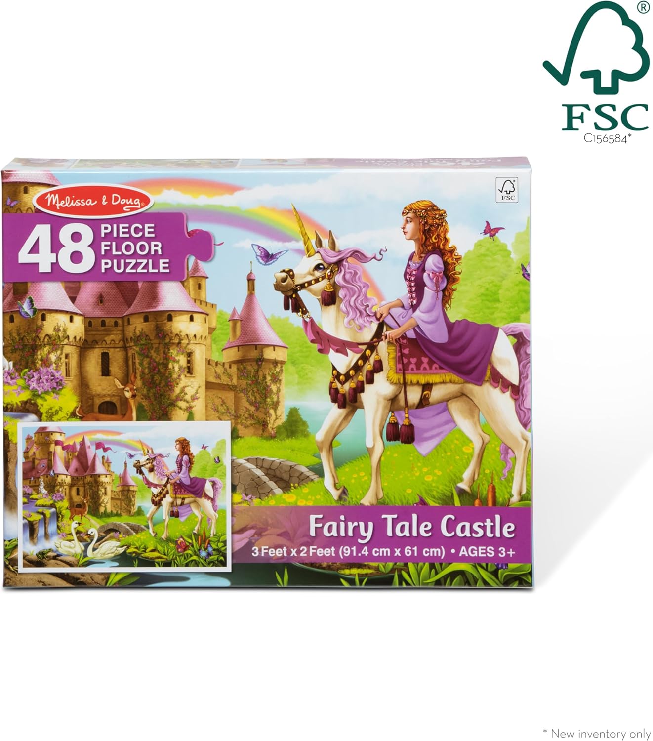 Melissa & Doug Fairy Tale Castle Jumbo Jigsaw Floor Puzzle (48 pcs, 2 x 3 feet)