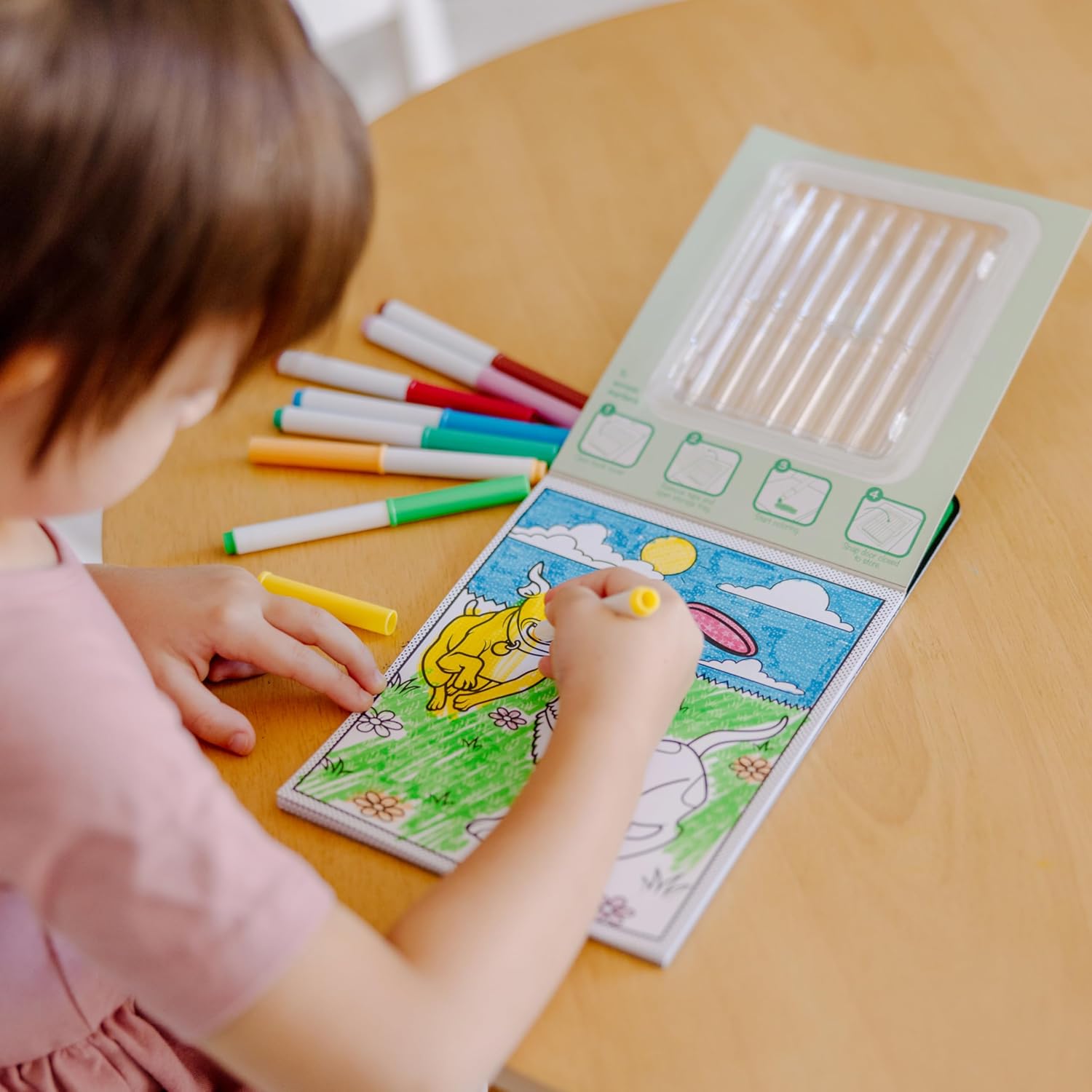 Melissa & Doug Magic-Pattern Kidsââ‚¬ Pets Marker Coloring Pad On The Go Travel Activity