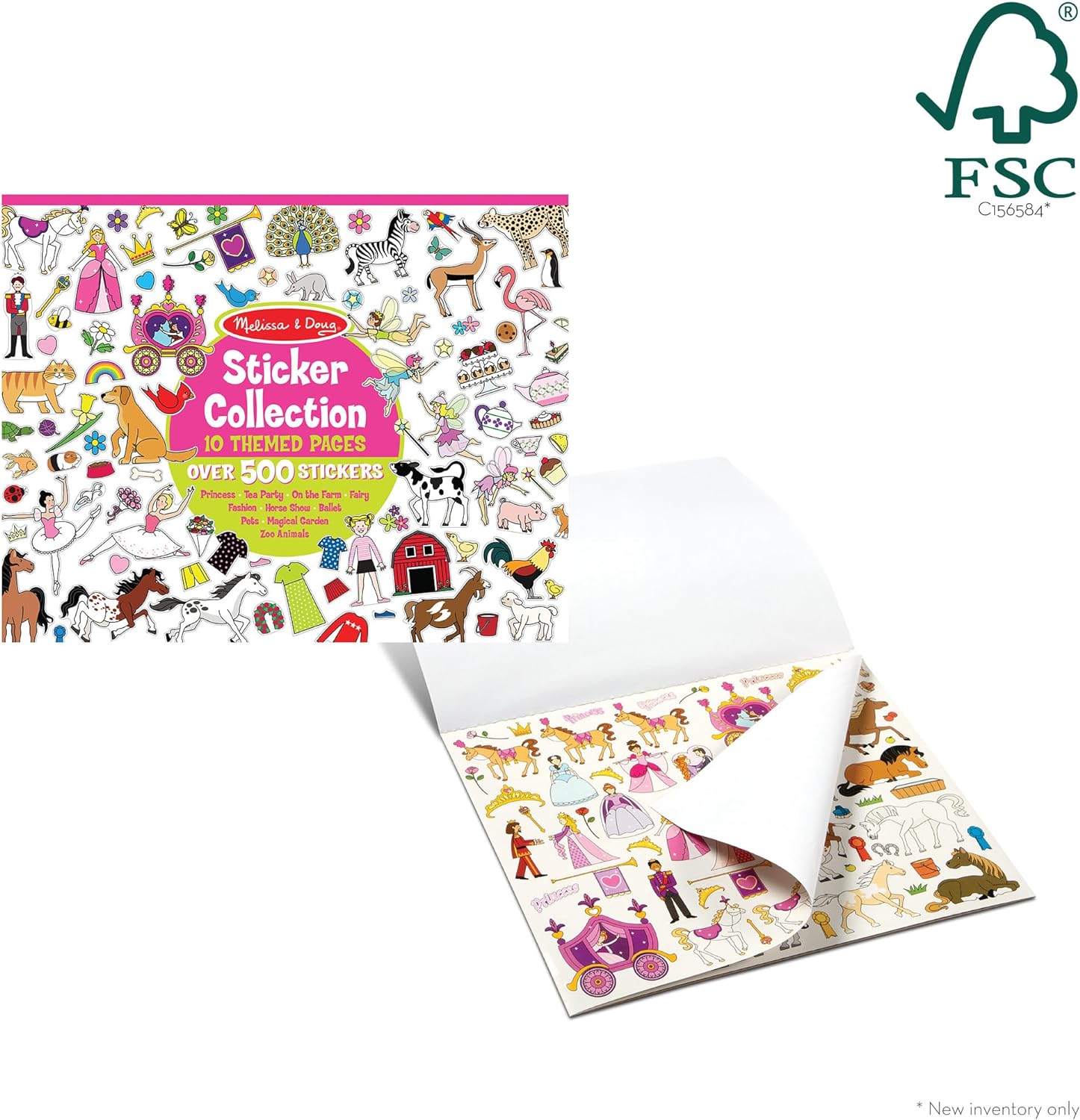 Melissa & Doug Activity Books/Pads Sticker Collection - Pink, Multi, 4247, 601000146738, 3 Years-And Up