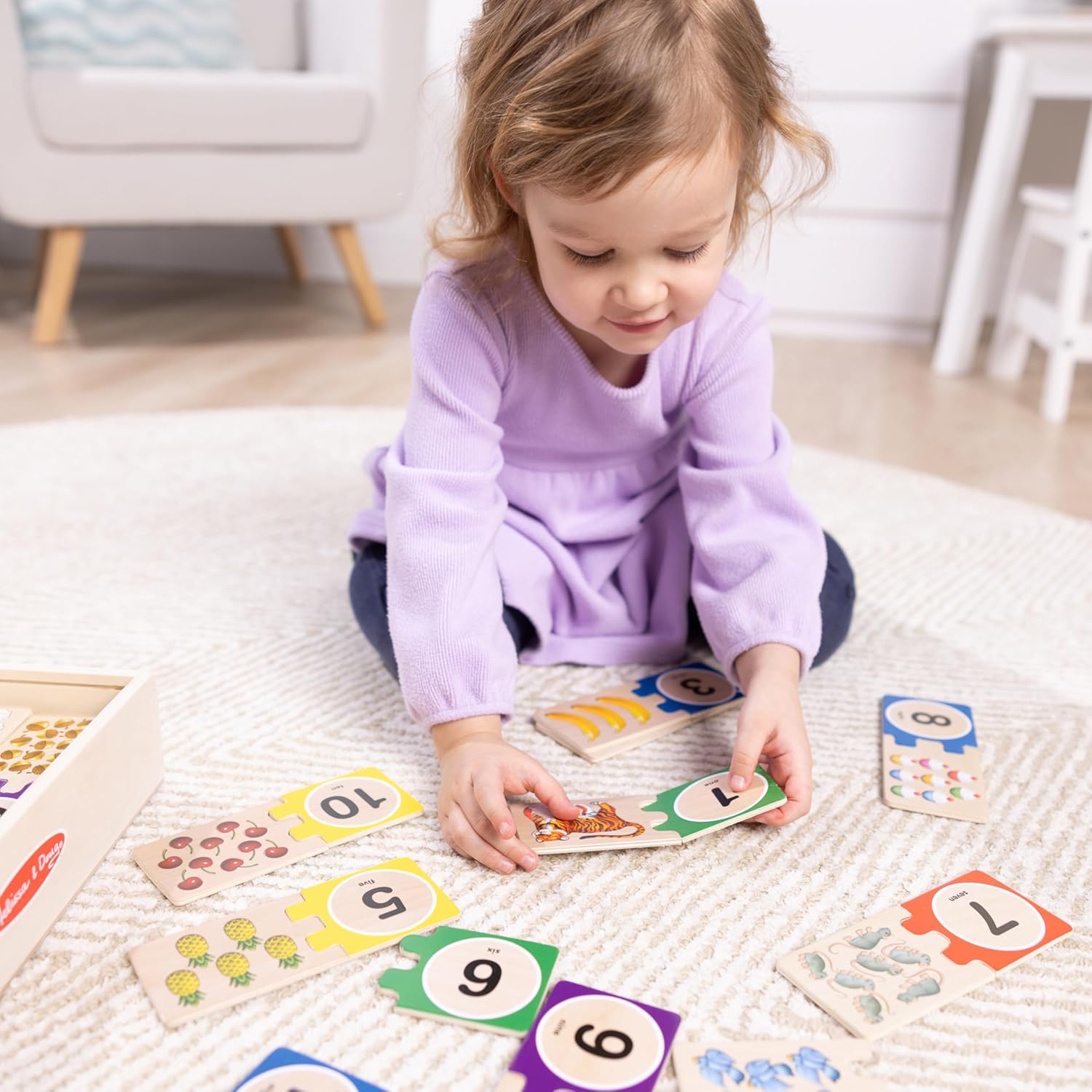 Melissa & Doug Number Puzzles, Multi/None, 885693438879